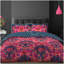 Cotton Blend Bedding Set with Duvet Cover Fitted Sheet and Matching Pillowcases Soft Easy Care Complete Printed Polycotton Bed Set-111136056-111136063