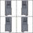 4-Door Grey Kitchen Pantry Storage Cabinet with Adjustable Shelves, Drawer & Appliance Space - 27” W x 15.8” D x 64.5” H
