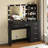 39 Inches Large Vanity Desk With 3 Light Modes, Built-In Power Strip & 6-Drawers Makeup Vanity Table-1419527817
