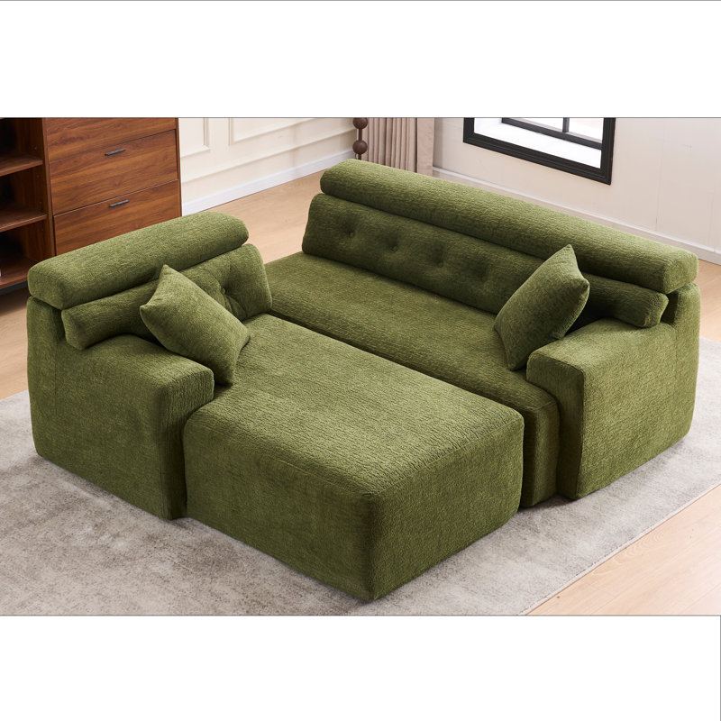 Canapé 104,5 po Chenille, Vert