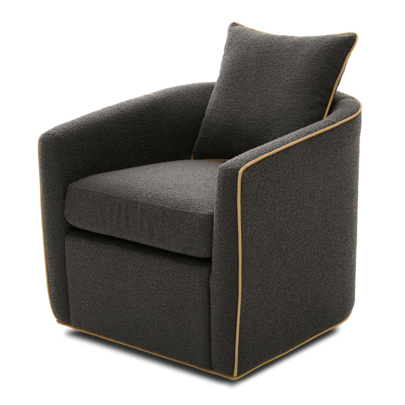 Fauteuil demi-tonneau pivotant 26,8 po, Dark Gray