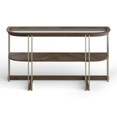 Romilly 50'' Glass Top Console Table