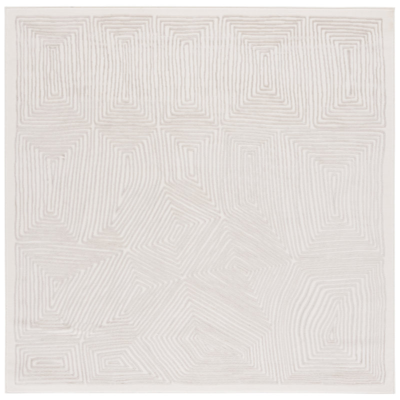 Shyler Performance Abstract Rug, Square 6'7"