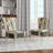 Upholstered Floral Side Chair - Modern floral Accent Chair-90396911