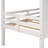 Twin Size Low Loft House Bed With Roof And Two Front Windows , White