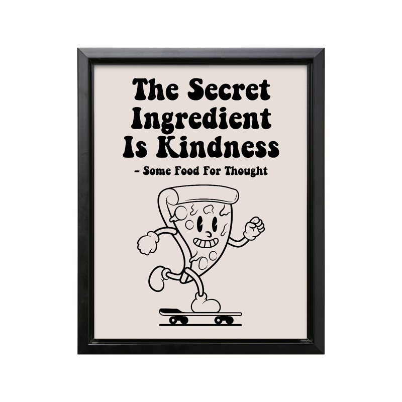 L'ingrédient secret n ° 1, Black Framed, Canvas, 24"H x 32"W