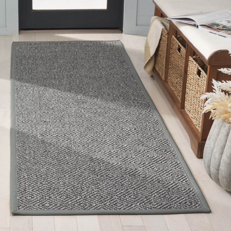 Tapis intérieur / extérieur en marbre / gris anthracite Napa 144, Tapis de couloir 2 pi 6 po x 8 pi