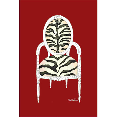 " Zebra Chair On Red " by Chariklia Zarris