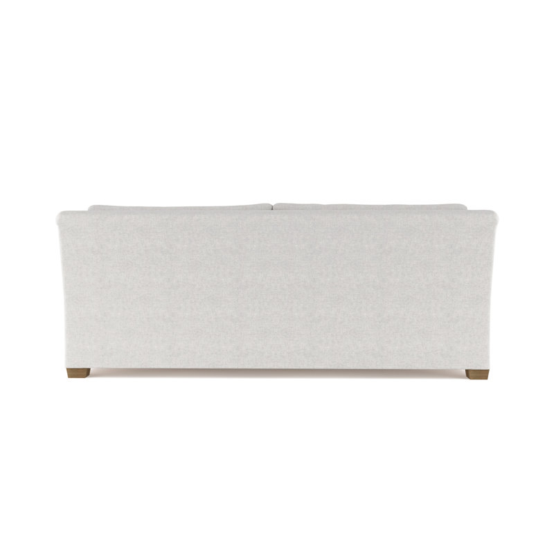 Canapé Thompson, Velours moelleux argenté, H 32 po x l 84 po x P 41 po, Ébène