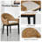 Natural Rattan Upholstered Wood Frame Accent Chair