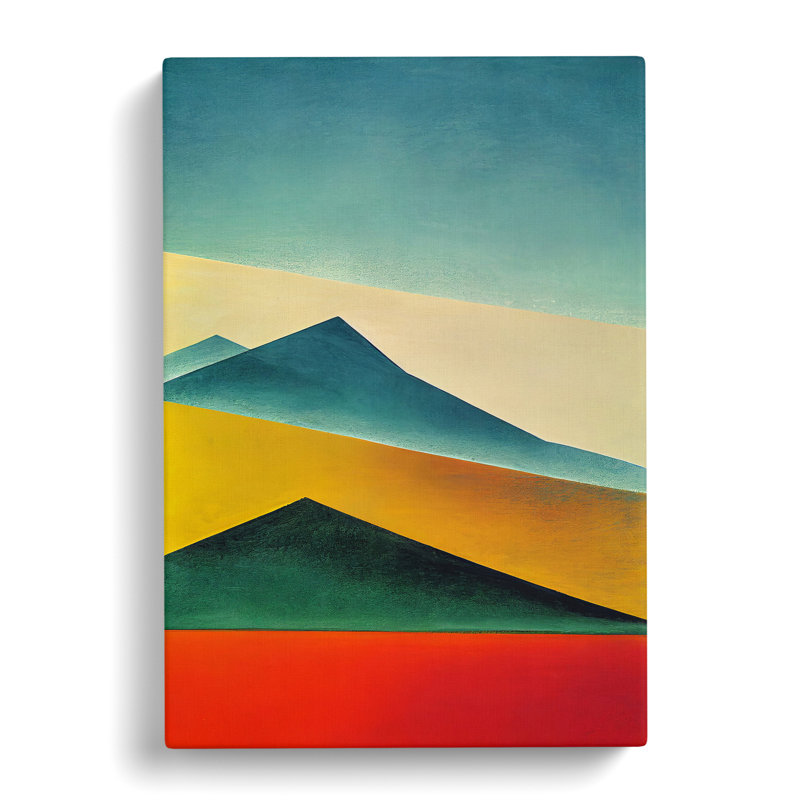 Mountain Abstract Layers - Wrapped Canvas, 76cm H x 50cm W x 3cm D