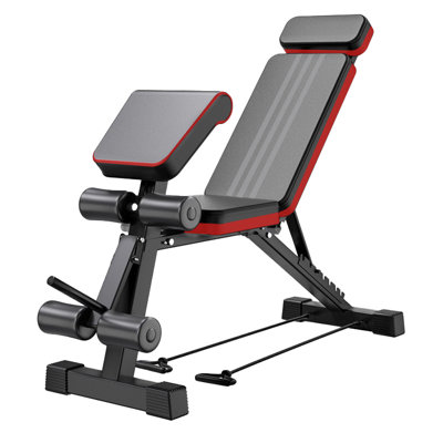 7-Level Adjustable and Foldable Weight Bench with Extended Headrest and Leg Extension, Dumbbell Bench, for Full Body Strength Training, Max Weight 770 lbs