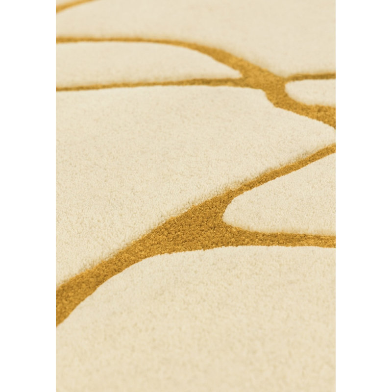 Ambre Hand Tufted Abstract Area Rug in Natural/Beige, Rectangle 8'2" x 11'6"