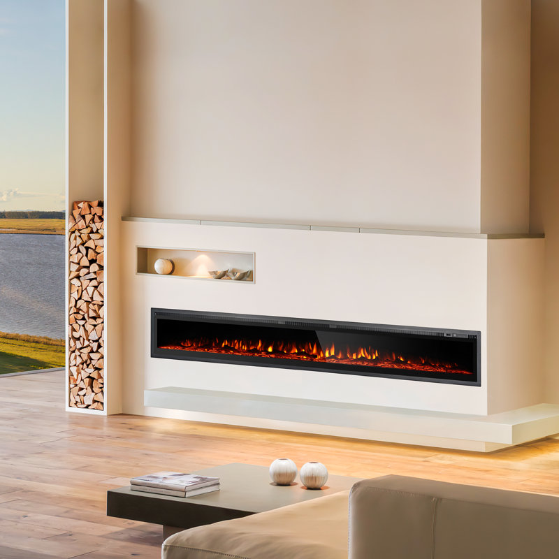 Aadhithya 100'' W Electric Fireplace Insert