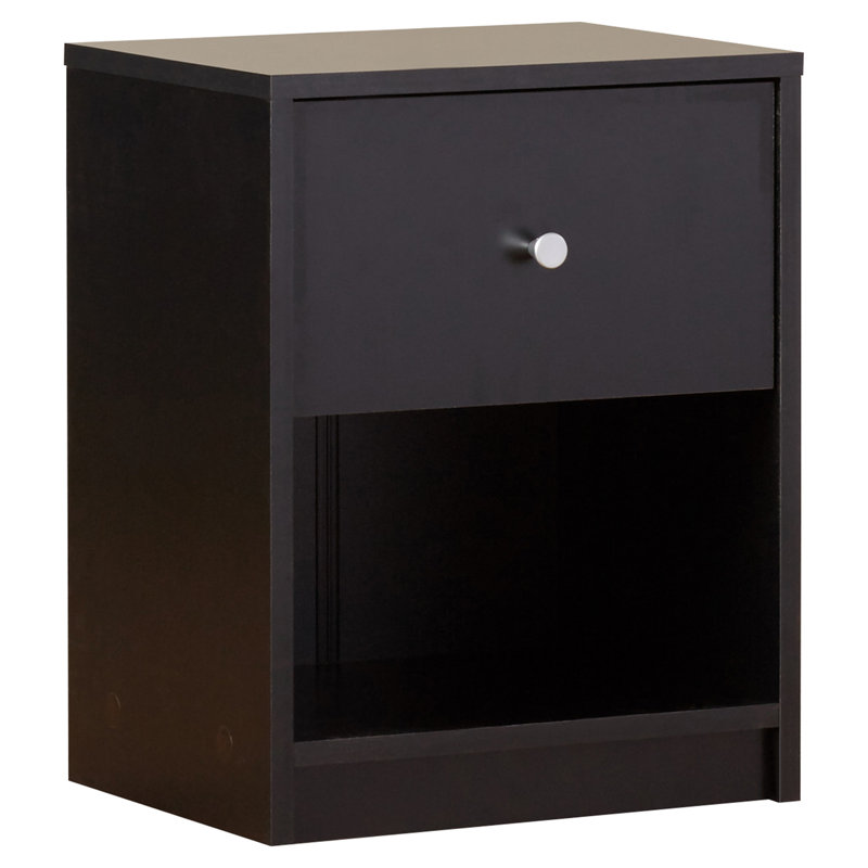Clanton Small-Space 1 - Drawer Nightstand, Black