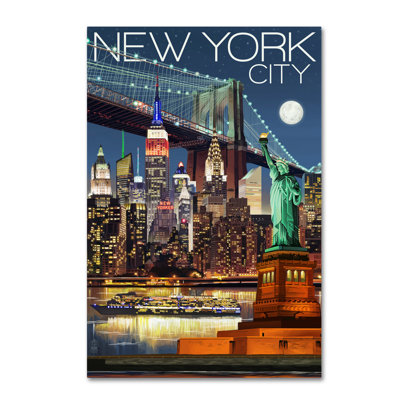 « new york », publicité rétro sur toile