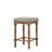 Beige Fabric & Counter Height Stool