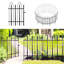 Panneaux de clôture de jardin en métal H 32 po x l 24 po, 4 panneaux + 1 barrière, longueur totale de 3 m, clôture décorative thermolaquée antirouille pour cour, patio, allée, lit de fleurs et barrière pour chien-129527214