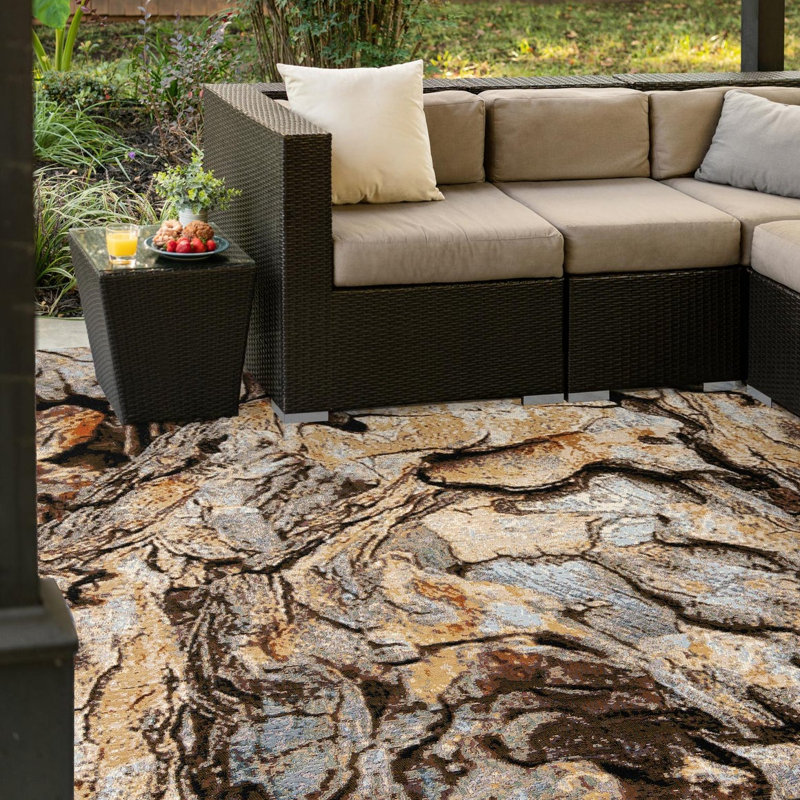 Keazia Indoor/Outdoor Area Rug, Square 7'10"