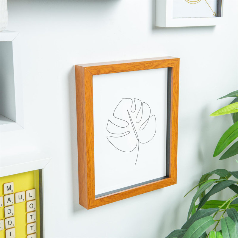 Shadow Box Picture Frame, Brown, 27.5cm H x 22.5cm W x 3.5cm D
