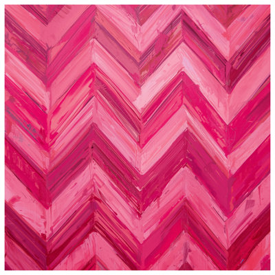 Rideaux de douche roses à chevrons zigzag très longs