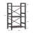 3 Tier Bookshelf, 3 Tier Industrial Bookcase, Metal Small Bookcase, Rustic Etagere Book Shelf Storage Organizer for Living Room, Bedroom, and Home Office(Rustic Brown)-129846705