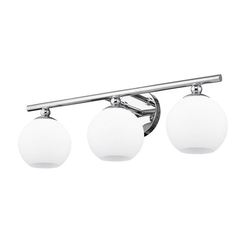 3 - Light Dimmable Vanity Light, Chrome
