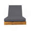 Chaise longue moderne en bois d'acacia avec coussin triple hydrofuge-680600552