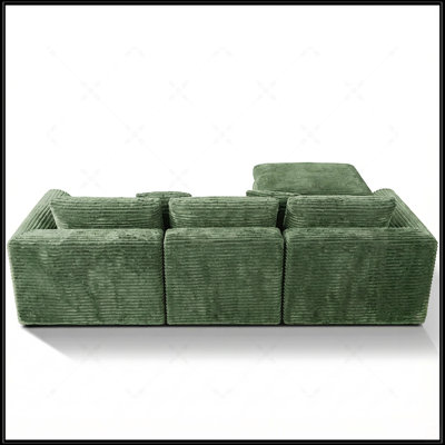 Canapé en éponge haute résilience avec coussins de nuage à double couche, configurations multiples, aucune installation requise