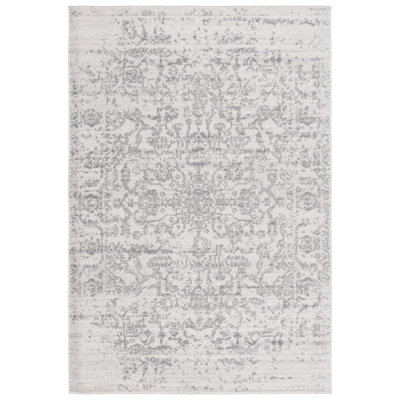 Tapis oriental argent et ivoire Christa