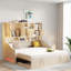 Upholstered Daybed With Led Armrest Lights, Storage Shelves And Cabinets-1666354747