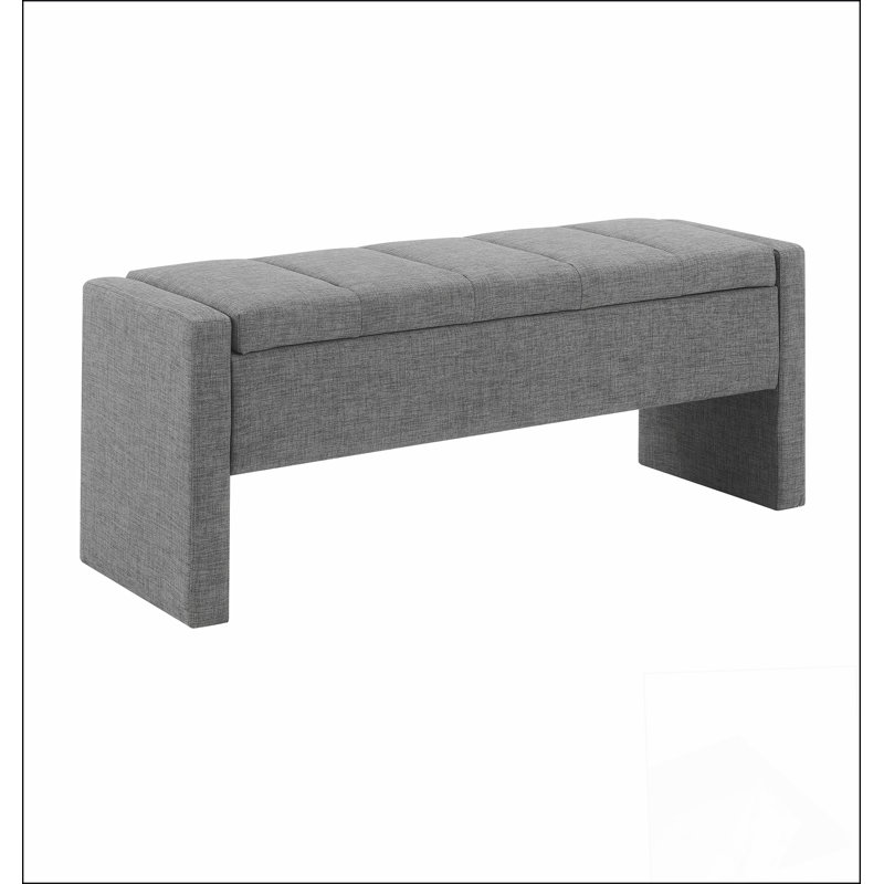 Modern Bed End Bench with Storage,Upholstered Large Foot Rest Stool, Comfy Window Vanity Bench for Living Room,Bedroom,Dorm,Coffee Table,Linen Light