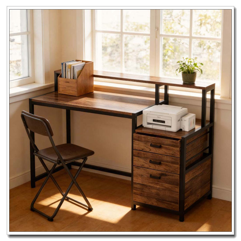 Bureau, bureau d'ordinateur spacieux, bureau d'écriture