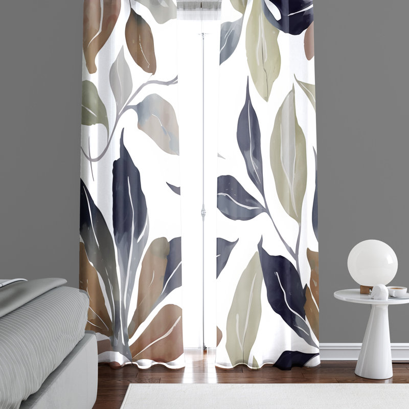Bethly Semi Sheer Curtain Pair, 20" W x 82" L
