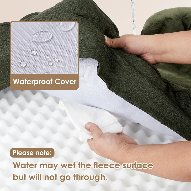 Orthopedic Dog Beds For Extra Large Dogs, Waterproof Memory Foam XL Dog Bed With Sides, Non-Slip Bottom And Egg-Crate Foam Big Dog Couch Bed With Washable Removable Cover, Dark Green