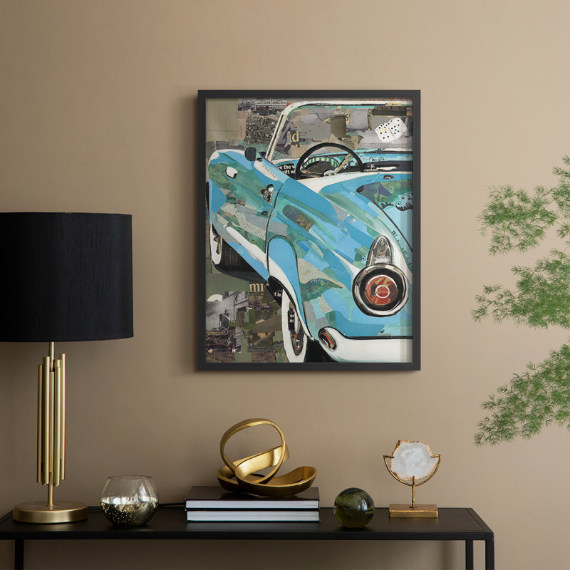 Thunderbird Framed Print - Solid Wood, Black, 21" H x 17" W