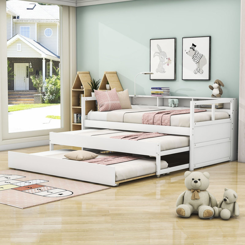 Chinasa Twin XL Daybed with Trundle, White