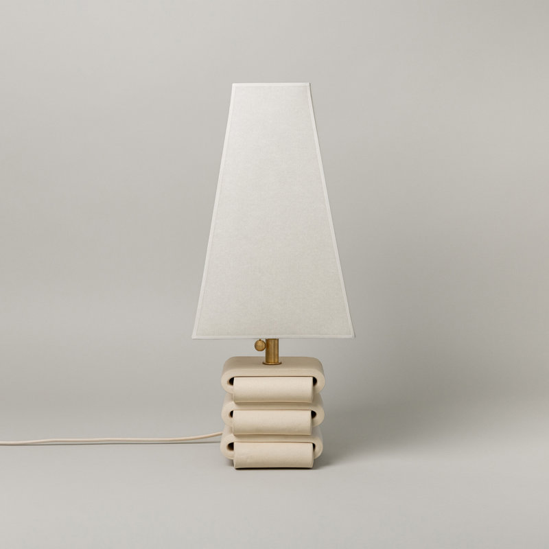 Gio Table Lamp, Bone, Lantern White