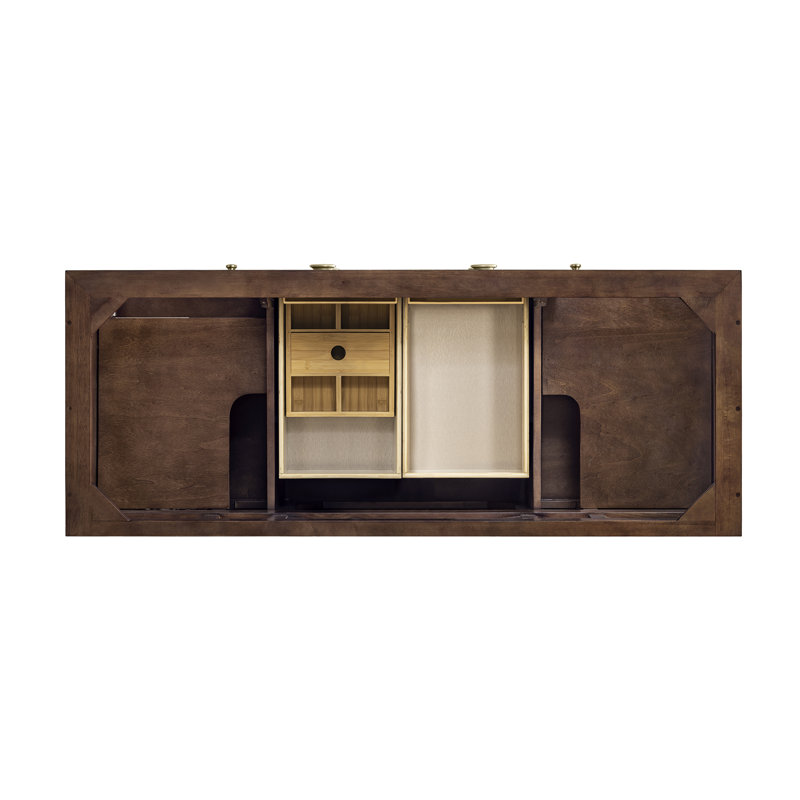 Amberly 60'' W Double Vanity, Victorian Silver