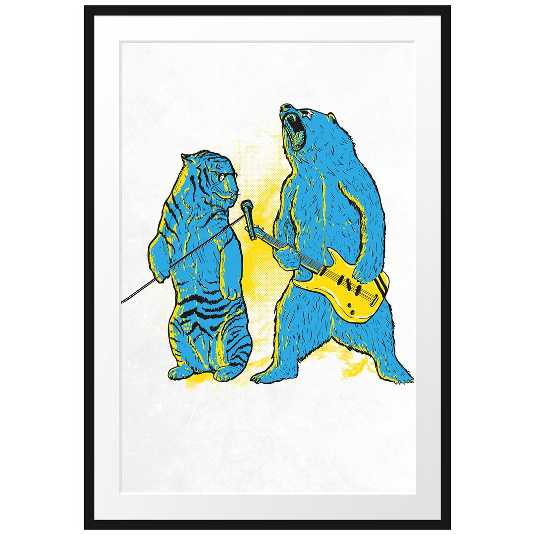 Gerahmtes Poster Wild Duo Black Leinwand