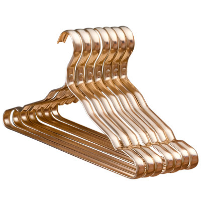 50 Pack Premium Aluminum Hangers For Home Use - Space Saving, Non-Slip, No Marks, Lightweight And Durable For Both Wet And Dry Clothes