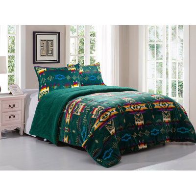 Ensemble d'édredon doublé sherpa pour grand lit Queen Foundry Select