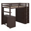 Lit mezzanine avec tiroirs, bureau et garde-robe