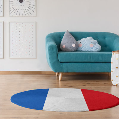 Tapis bleu/rouge