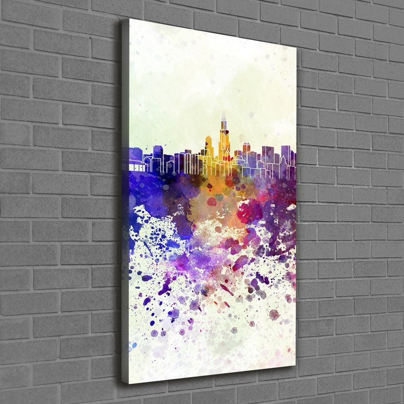 Colorful Chicago - Wrapped Canvas Print