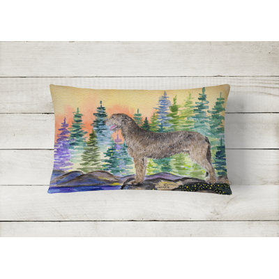 Irish Wolfhound Outdoor Reversible Throw Pillow