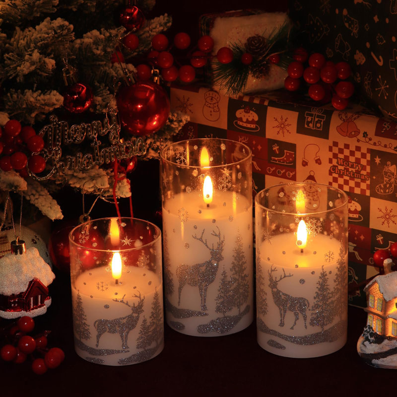 3D Wick Battery Operated Candles with Remote