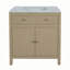 Nora 32 in. W Marble Top Bathroom Vanity, Light Oak Brown-1414448578