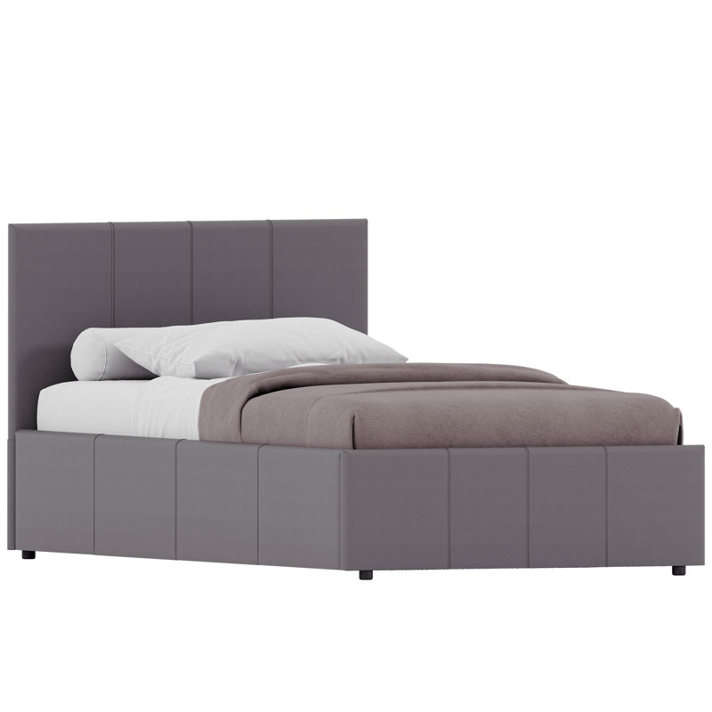 Wilna Upholstered Ottoman Bed, UKFR Certified, Single (3'), Grey