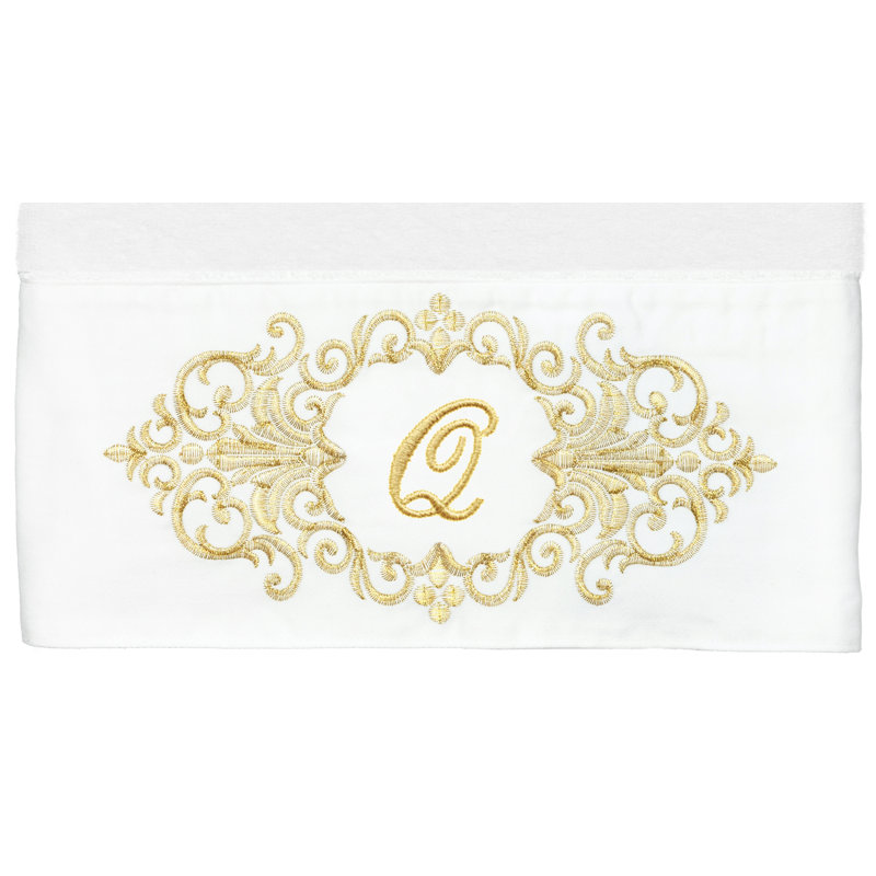 Linum Home Textiles 100% Turkish Cotton MONICA 2PC Embellished Bath Towel Set, Q